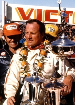 A.J. Foyt rarely smiled for anyone, as was the case here when he was the winner of the 1972 Daytona 500.